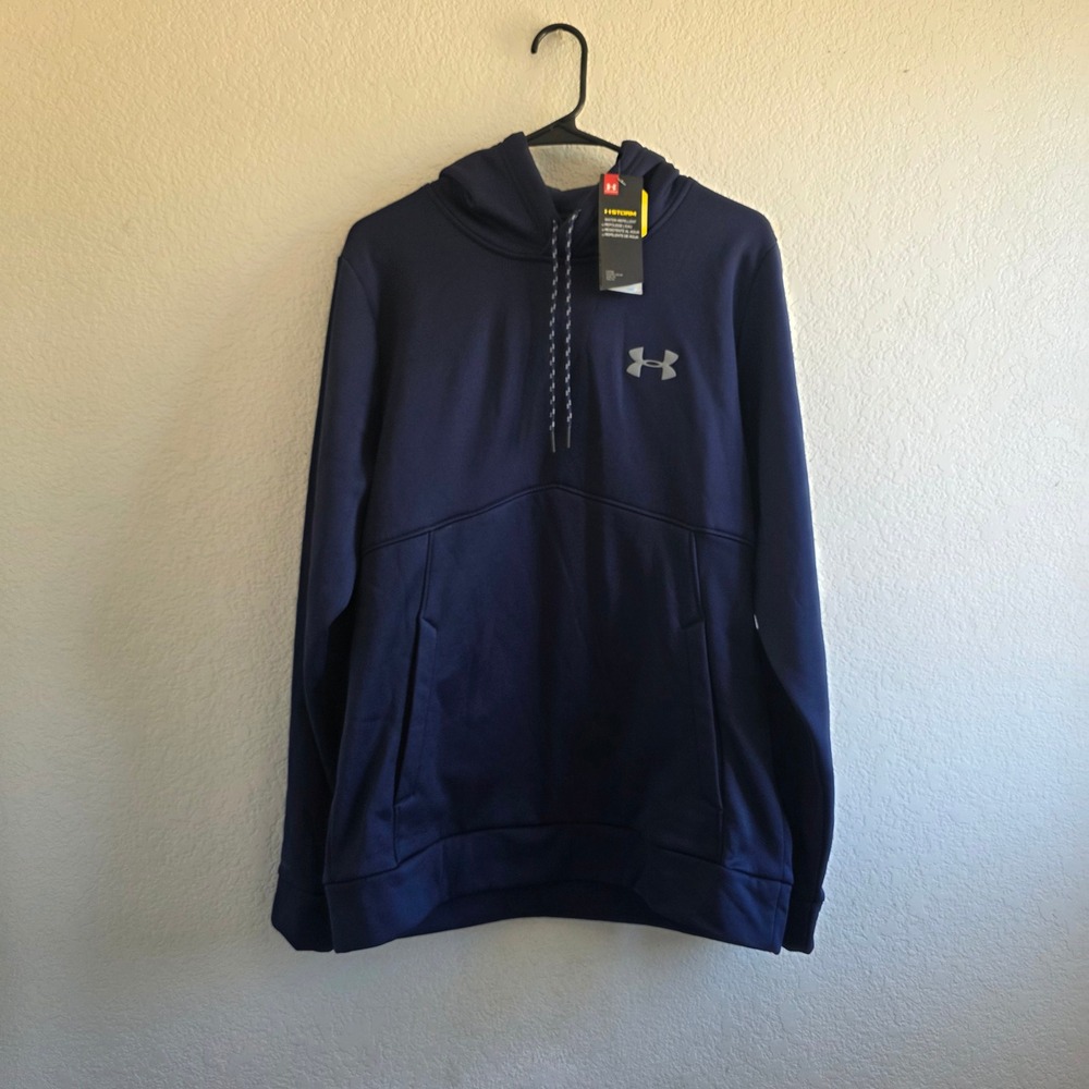 Under Armour Storm ColdGear Navy Blue Hoodie Mens Medium 1280729